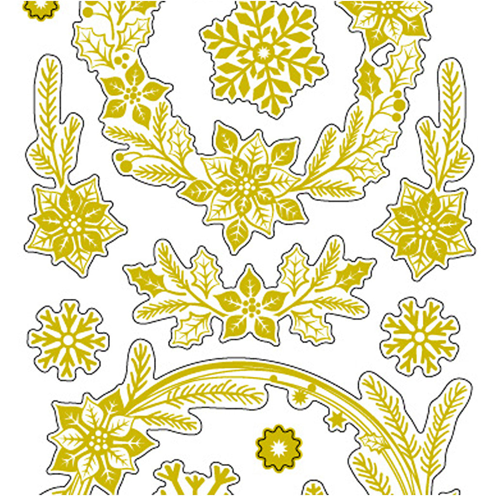 Autocollants Thank You, étoiles, feuille 10x24 cm, ca. 29 pièce, or, 1 flles [HOB-29150]