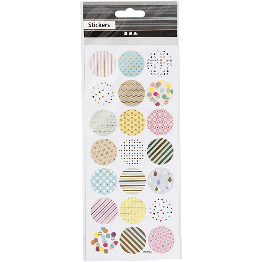 Autocollants pastels, pastels, feuille 10x23 cm, ca. 21 pièce, 1 flles [HOB-29159]