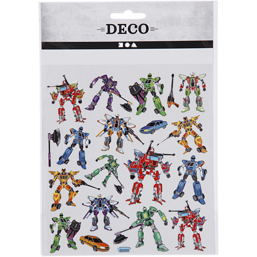 Autocollants, transformers, feuille 15x16,5 cm, ca. 19 pièce, 1 flles [HOB-29178]