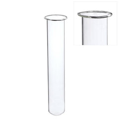 Tube à essai en verre Ø 3 cm, H. 20 cm, avec anneau Ø 4 cm (6 pièces) [IFS-29205]