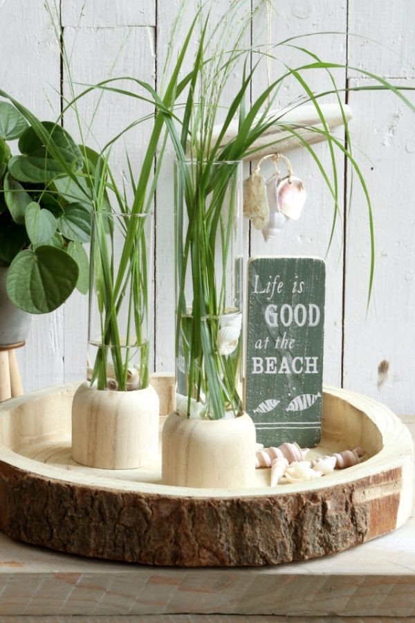 Base en bois avec tube à essai de 5 cm de diamètre et de 18 cm de hauteur (1 pièce) [IFS-29218].