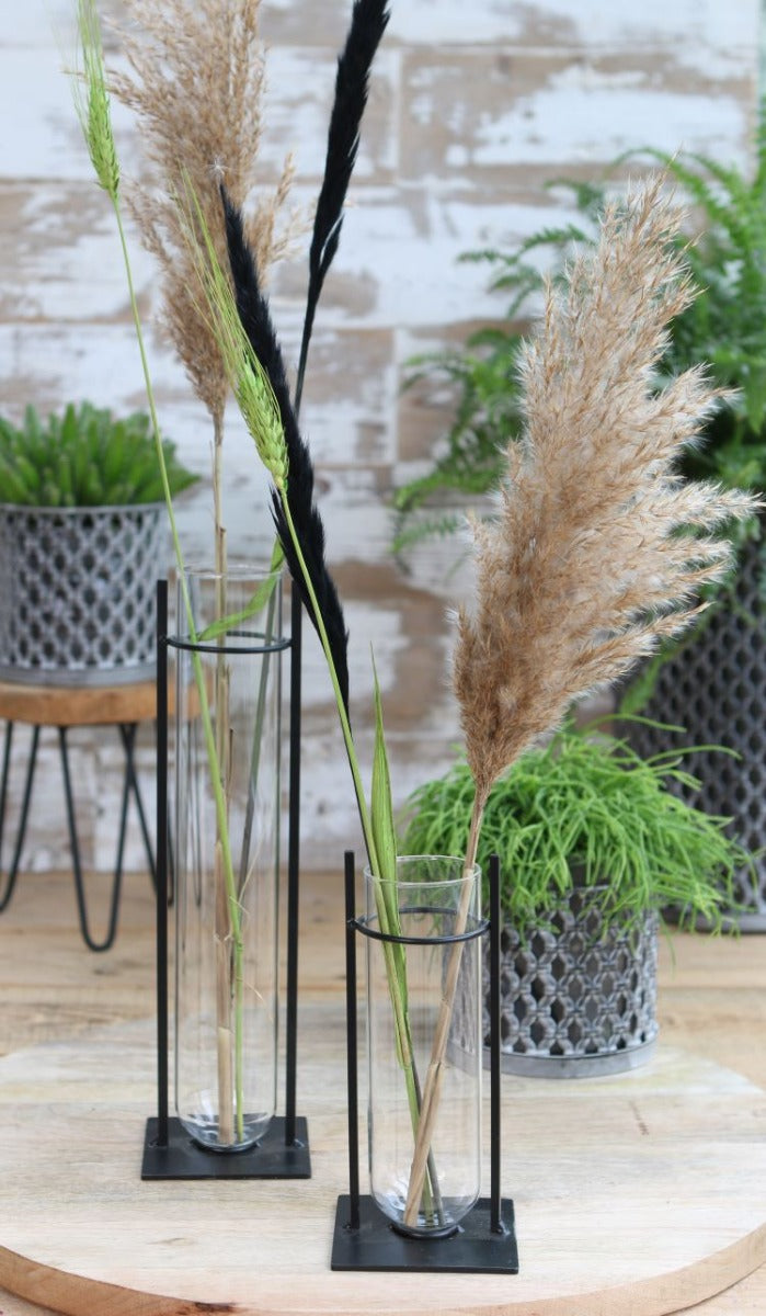 Tube à fond rond dans un support métallique 17,5 cm de haut (4 pièces.) [IFS-29234]