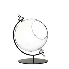 Globe en verre pour bougie chauffe-plat avec support Ø 15 cm, H. 21 cm (1 pièce) [IFS-29292]