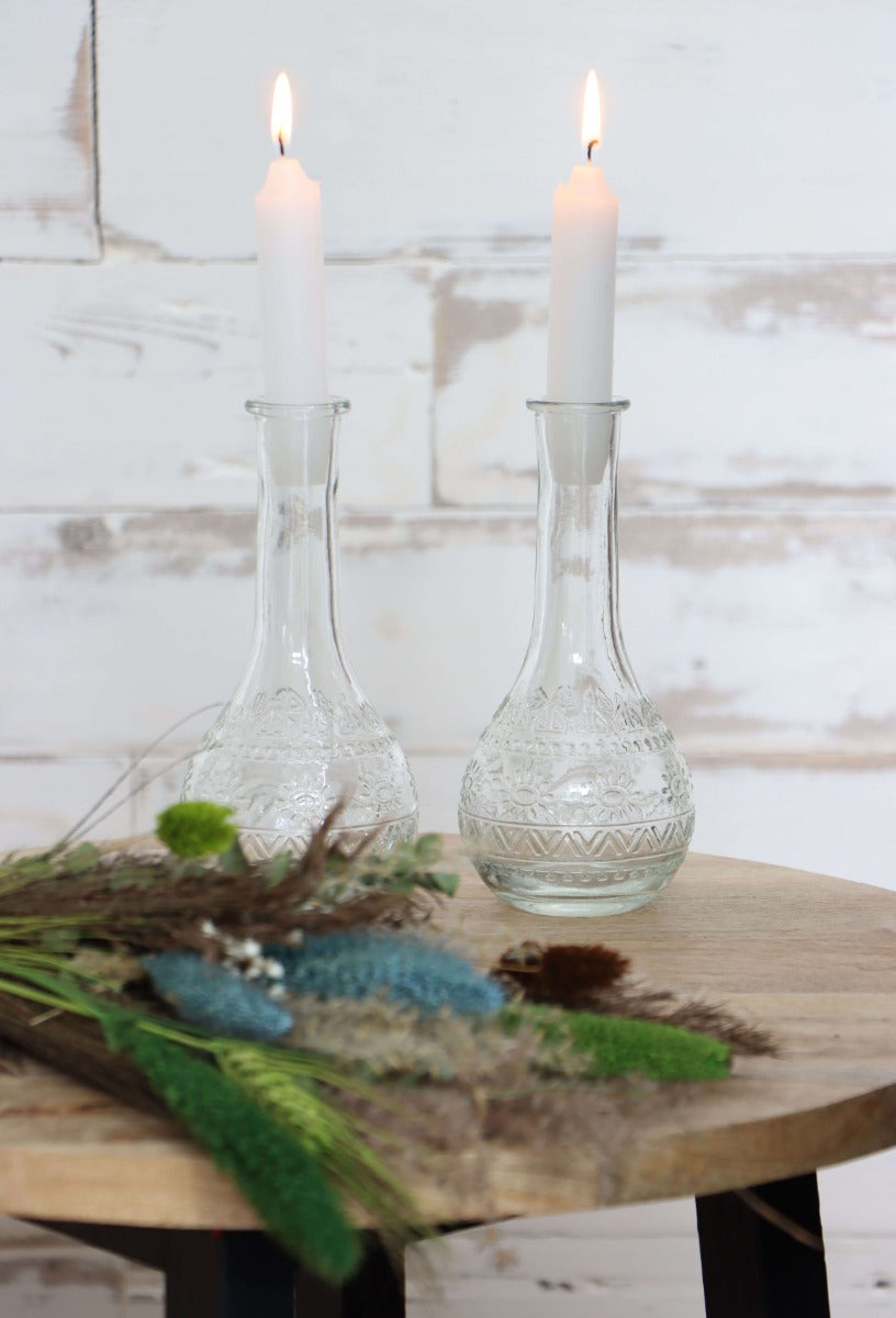 Vase à fleurs Paris Ø7.5cm et 16cm de haut Transparent (12 pièces.) [IFS-29720]