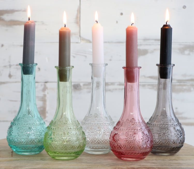 Vase à fleurs Paris Ø7.5cm et 16cm de haut Gris (12 pièces.) [IFS-29726]