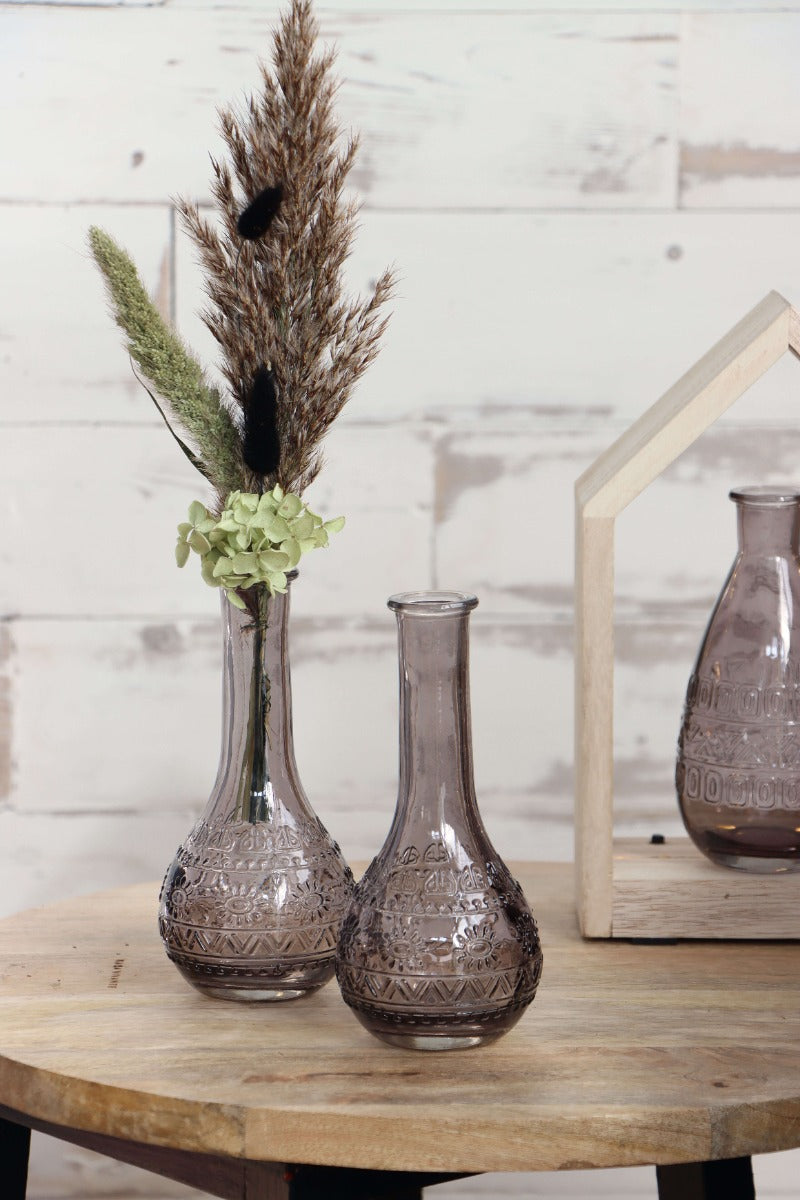 Vase à fleurs Paris Ø7.5cm et 16cm de haut Gris (12 pièces.) [IFS-29726]