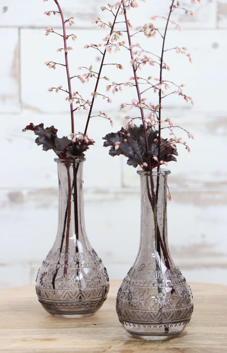 Vase à fleurs Paris Ø7.5cm et 16cm de haut Gris (12 pièces.) [IFS-29726]