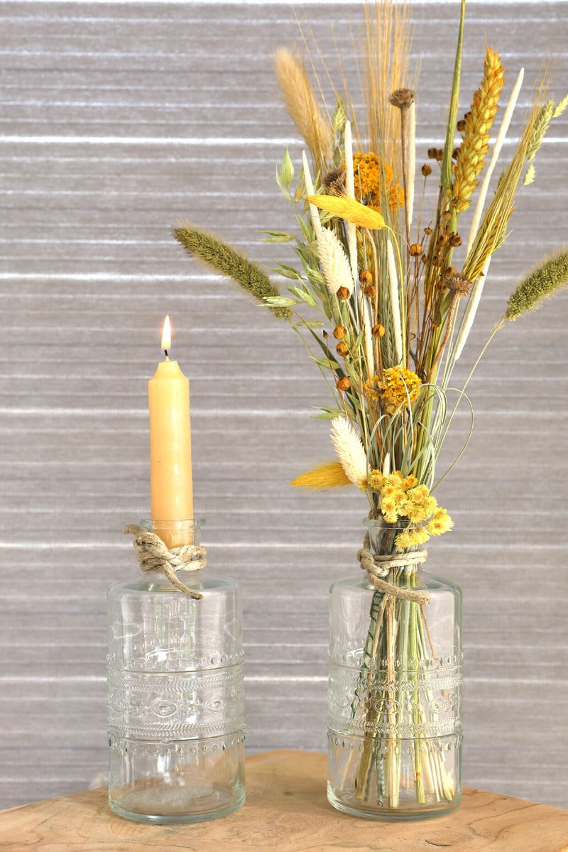 Vase à fleurs Porto Ø7.5cm et 14.5cm de haut Transparent (12 pièces.) [IFS-29740]