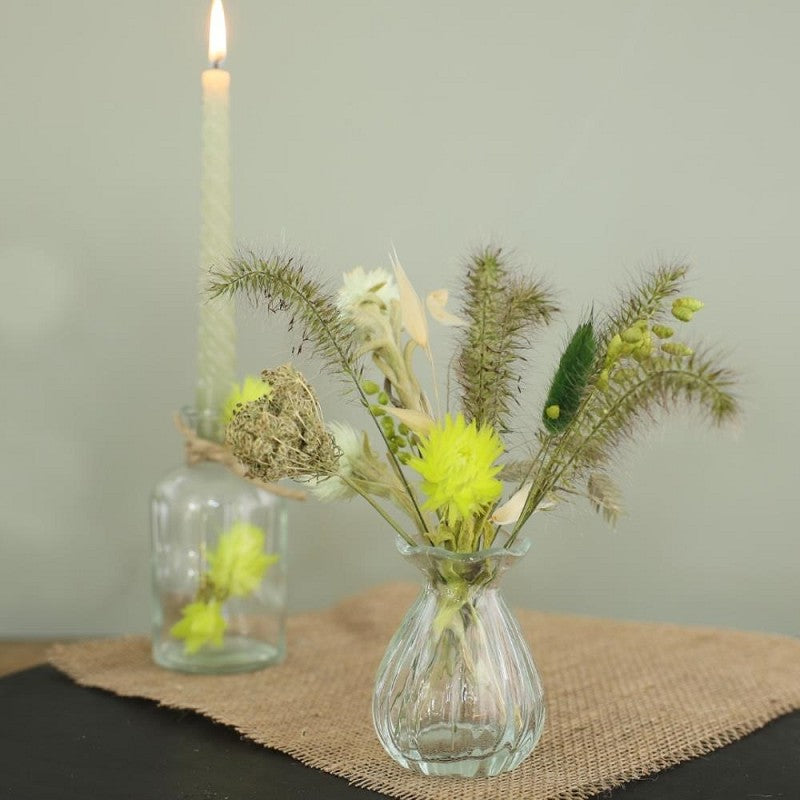 Vase à fleurs Ø7 h: 9 cm Transparent (12 Pcs) [IFS-29800]