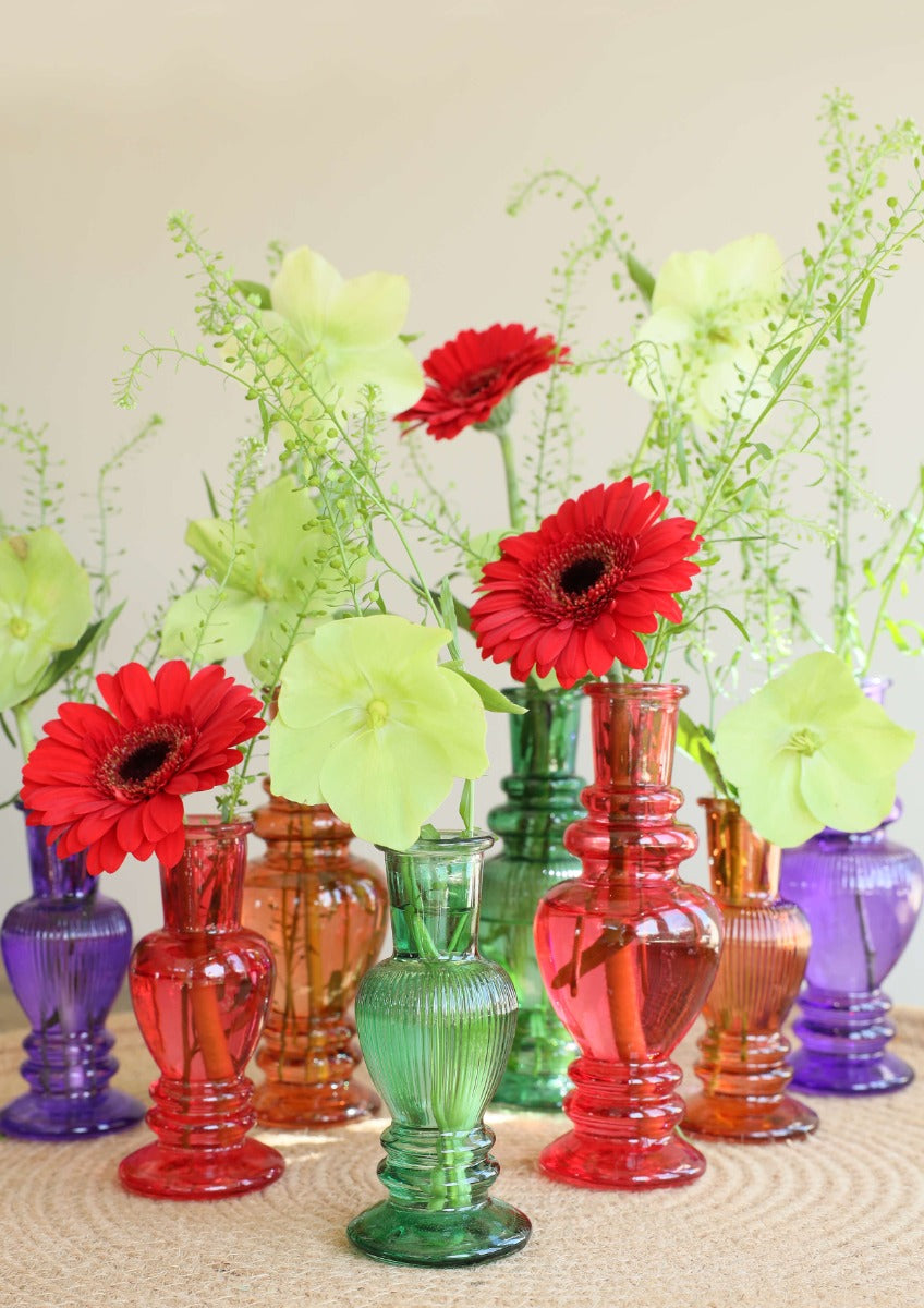 Vase Venice Vert foncé H: 11,3 x Ø5 cm (12 Pcs) [IFS-29888]