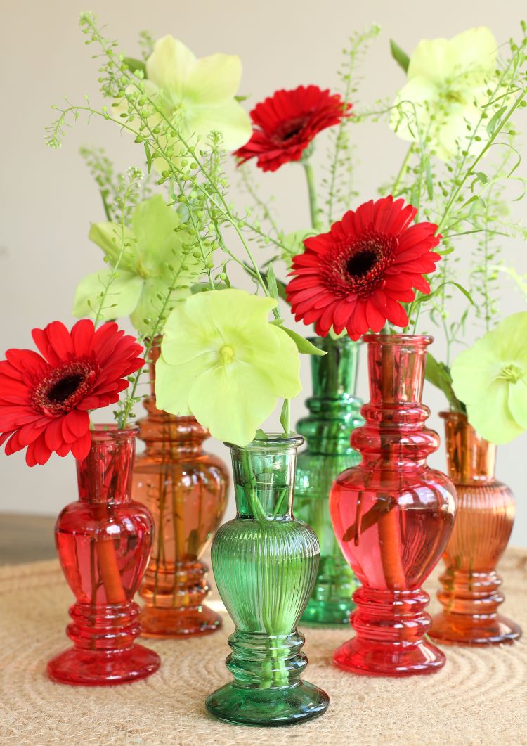 Vase Venice Vert foncé H: 11,3 x Ø5 cm (12 Pcs) [IFS-29888]