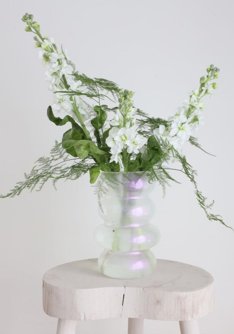 Vase à fleurs Ø10 cm H: 18 cm Perle (6 Pcs) [IFS-29929]