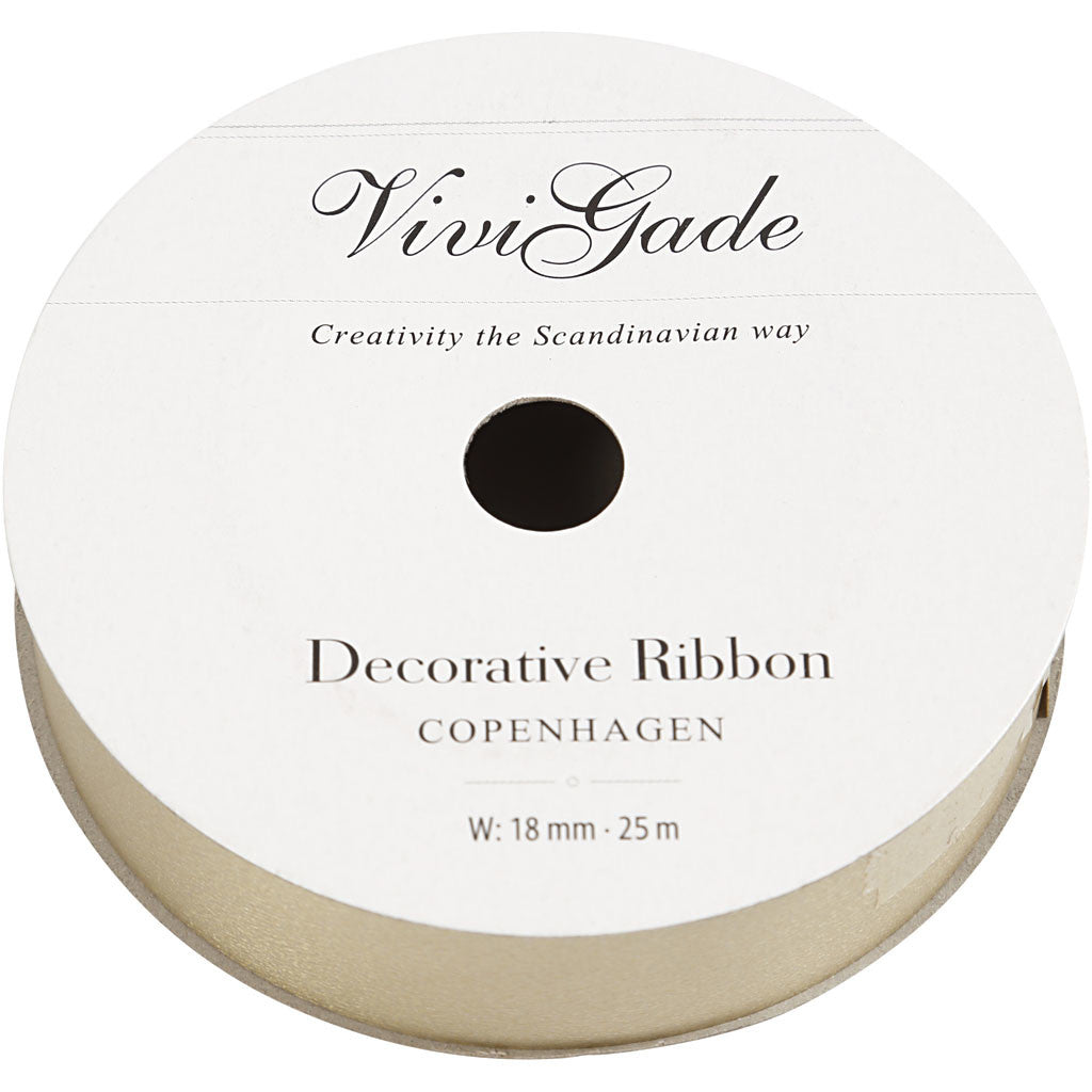 Ruban cadeau, L : 18 mm, mate, or, 25 m/ 1 rouleau [HOB-20019]