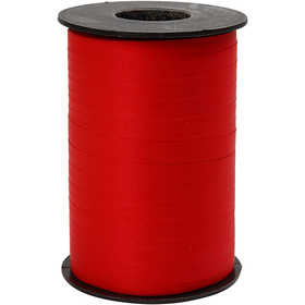Ruban cadeau, L : 10 mm, mate, rouge, 250 m/ 1 rouleau [HOB-20026]