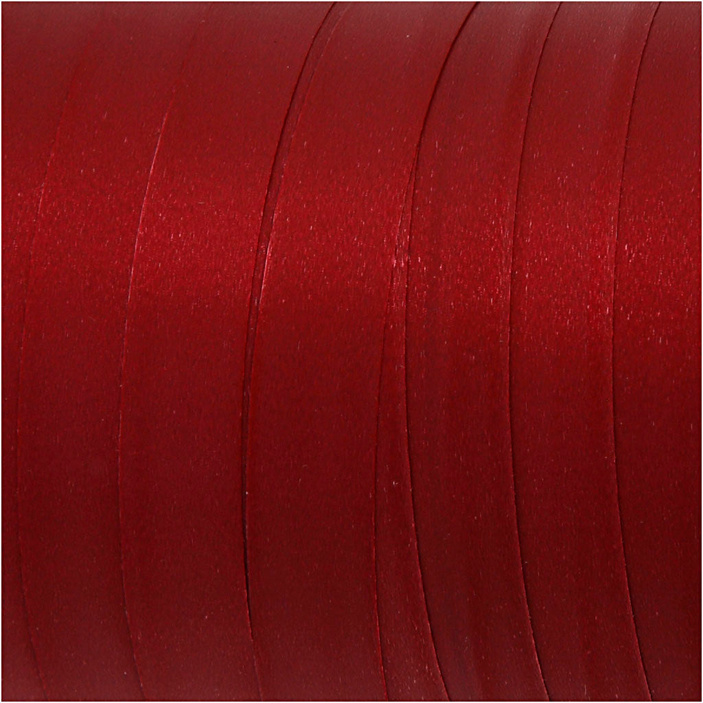 Ruban cadeau, L : 10 mm, mate, rouge foncé, 250 m/ 1 rouleau [HOB-20029]