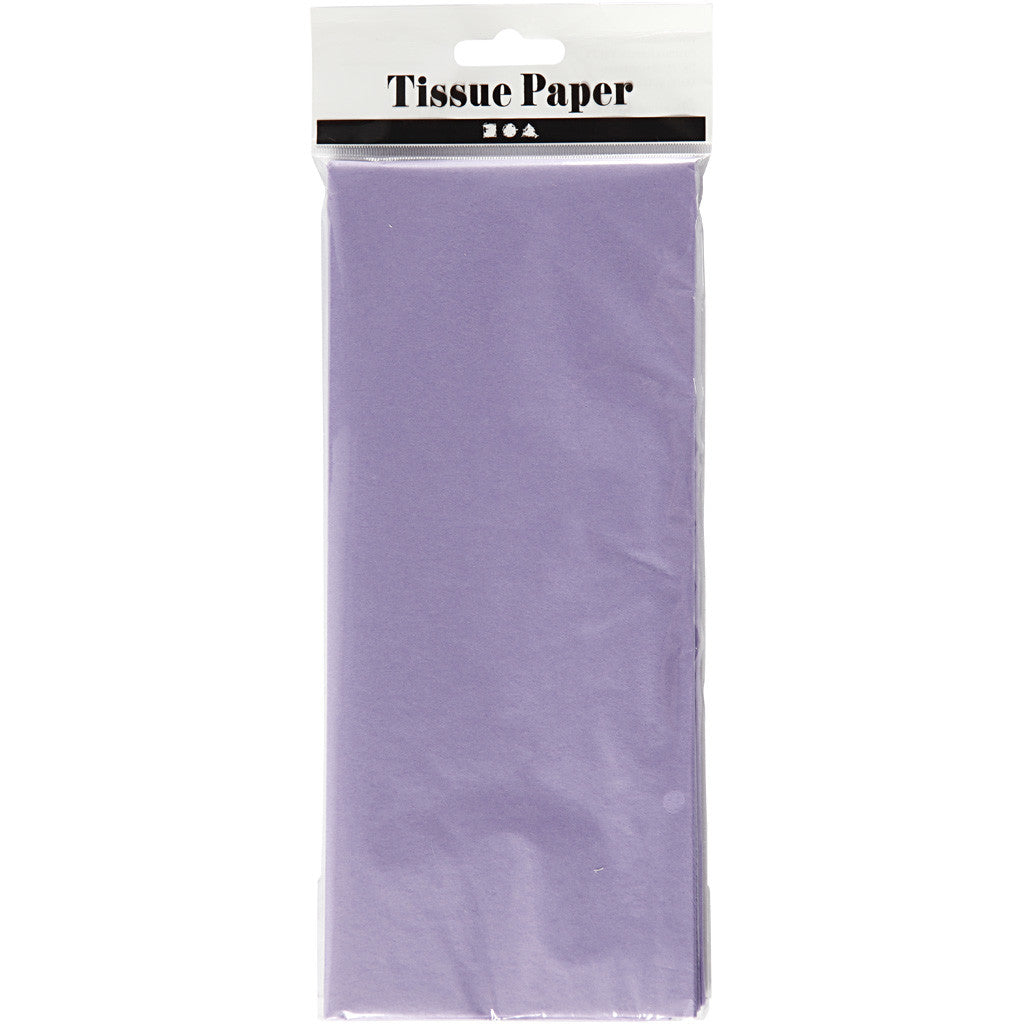 Papier de Soie, feuille 50x70 cm, 17 gr, mauve clair, 10 flles/ 1 Pq. [HOB-200890]