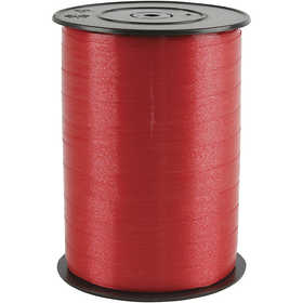 Ruban cadeau, L : 10 mm, brillante, rouge, 250 m/ 1 rouleau [HOB-20204]