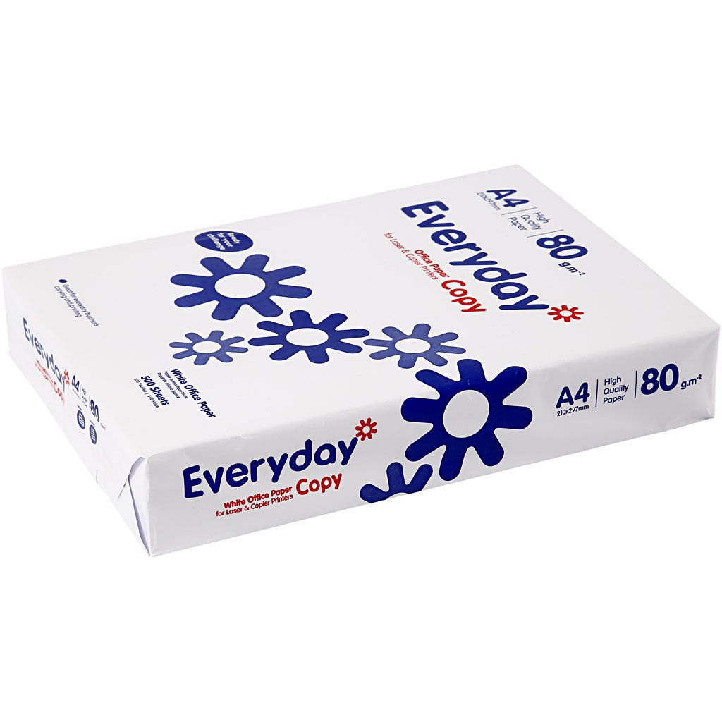 Papier à dessin, A4, 210x297 mm, 80 gr, blanc, 500flles/ 1 Pq. [HOB-204200]