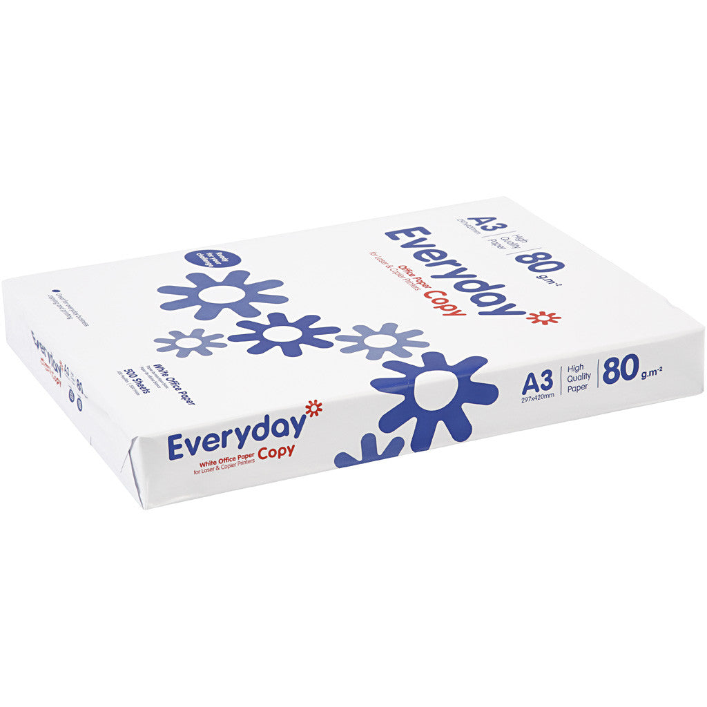 Papier à Dessin, A3, feuille 297x420 mm, 80 gr, blanc, 500 flles/ 1 Pq. [HOB-204220]