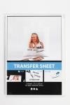 Feuille de papier transfert, feuille 21,5x28 cm, Pour textiles clairs, transparent, 5 flles/ 1 Pq. [HOB-207090]