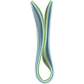 Bandes pour quilling, L : 78 cm, L : 5 mm, 120 gr, bleu, vert, vert citron, turquoise, 100 pièces/ 1 Pq. [HOB-20796]