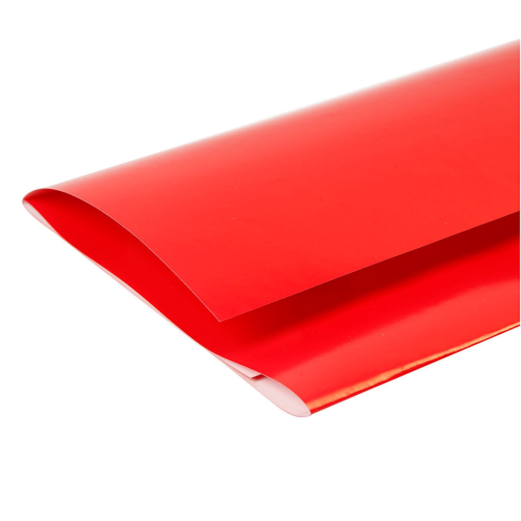 Papier Glacé, feuille 32x48 cm, 80 gr, rouge, 25 flles/ 1 Pq. [HOB-20843]