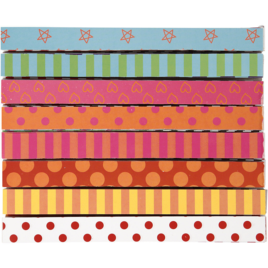 Guirlande en papier, motifs, L : 16 cm, L : 15 mm, 400 pièces/ 1 Pq. [HOB-20873]