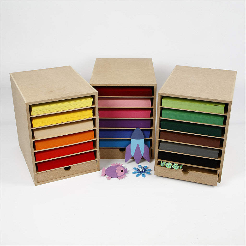 Unité de rangement pour papier, H : 31,5 cm, P: 32 cm, L : 24,3 cm, A4, 1 pièce [HOB-21008]