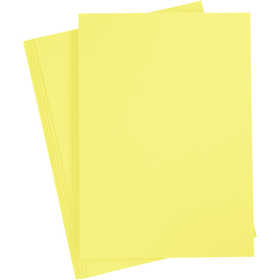 Papier Cartonné, A4, feuille 210x297 mm, 180 gr, jaune clair, 20 flles/ 1 Pq. [HOB-21111]