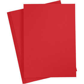 Papier Cartonné, A4, feuille 210x297 mm, 180 gr, rouge cerise, 20 flles/ 1 Pq. [HOB-21115]