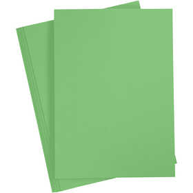 Papier Cartonné, A4, feuille 210x297 mm, 180 gr, vert pré, 20 flles/ 1 Pq. [HOB-21123]