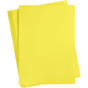 Papier Cartonné, A2, feuille 420x594 mm, 180 gr, sun yellow, 100 flles/ 1 Pq. [HOB-21312]