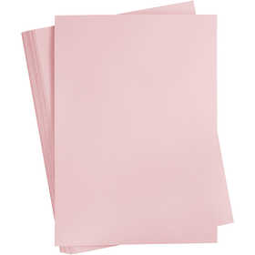 Papier Cartonné, A2, feuille 420x594 mm, 180 gr, rose clair, 100 flles/ 1 Pq. [HOB-21316]