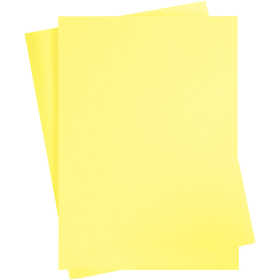 Papier Cartonné, A2, 420x594 mm, 180 gr, jaune clair, 10flles/ 1 Pq. [HOB-21511]