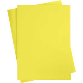 Papier Cartonné, A2, feuille 420x594 mm, 180 gr, sun yellow, 10 flles/ 1 Pq. [HOB-21512]