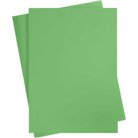 Papier Cartonné, A2, feuille 420x594 mm, 180 gr, vert pré, 10 flles/ 1 Pq. [HOB-21523]