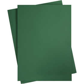Papier Cartonné, A2, feuille 420x594 mm, 180 gr, vert foncé, 10 flles/ 1 Pq. [HOB-21524]