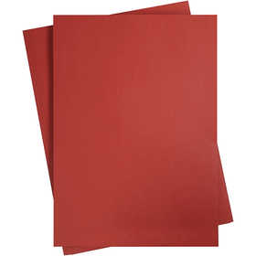 Papier Cartonné, A2, feuille 420x594 mm, 180 gr, rouge foncé, 10 flles/ 1 Pq. [HOB-21529]