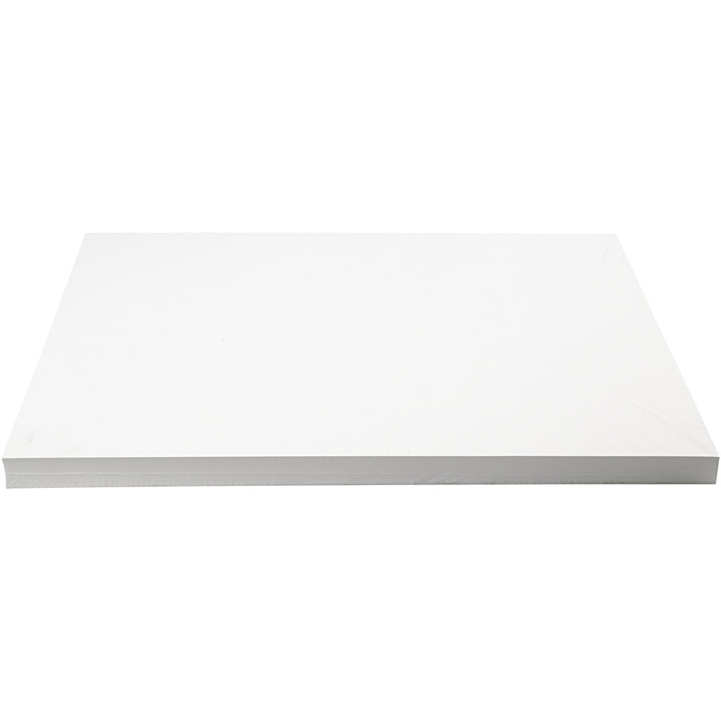 Papier cartonné coloré, A2, feuille 420x594 mm, 250 gr, blanc, 100 flles/ 1 Pq. [HOB-21650]