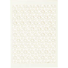 Papier cartonné motif dentelle, feuille 10,5x15 cm, 200 gr, blanc cassé, 10 pièces/ 1 Pq. [HOB-216921]