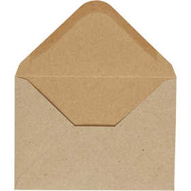 Enveloppe, dimension enveloppes 11,5x16 cm, 110 gr, naturel, 10pièce/ 1 Pq. [HOB-217016]