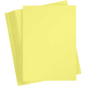 Papier Cartonné, A4, feuille 210x297 mm, 180 gr, jaune clair, 100 flles/ 1 Pq. [HOB-21711]
