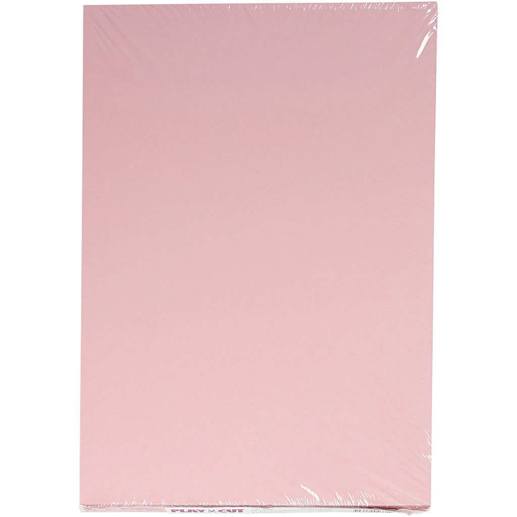 Papier Cartonné, A4, feuille 210x297 mm, 180 gr, rose clair, 100 flles/ 1 Pq. [HOB-21716]