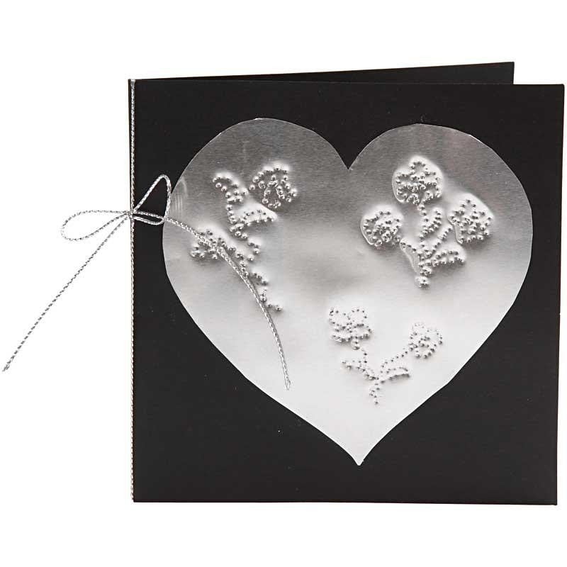 Feuille de gaufrage, A5, feuille 148x210 mm, ép. 0,9 mm, argent, 10 pièces/ 1 Pq. [HOB-22091]