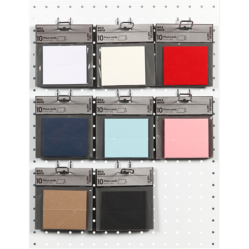 Marque-places, dim. 9x4 cm, 220 gr, ass. de couleurs, 8x10 Pq./ 1 Pq. [HOB-228723]