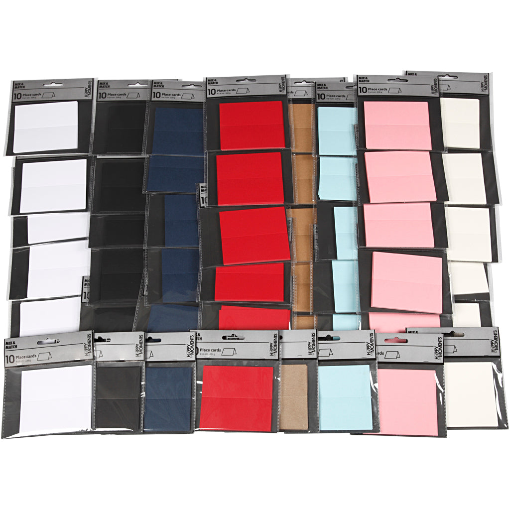 Marque-places, dim. 9x4 cm, 220 gr, ass. de couleurs, 8x10 Pq./ 1 Pq. [HOB-228723]