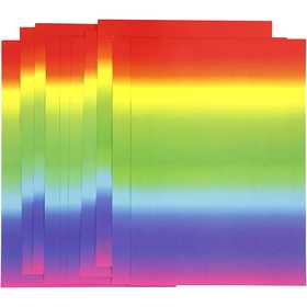 Papier arc-en-ciel, A4, feuille 210x297 mm, 180 gr, 10 flles/ 1 Pq. [HOB-229830]
