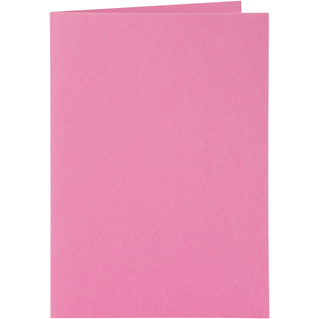 Cartes et enveloppes, dimension carte 10,5x15 cm, dimension enveloppes 11,5x16,5 cm, 110+220 gr, rose, 6 set/ 1 Pq. [HOB-23017]