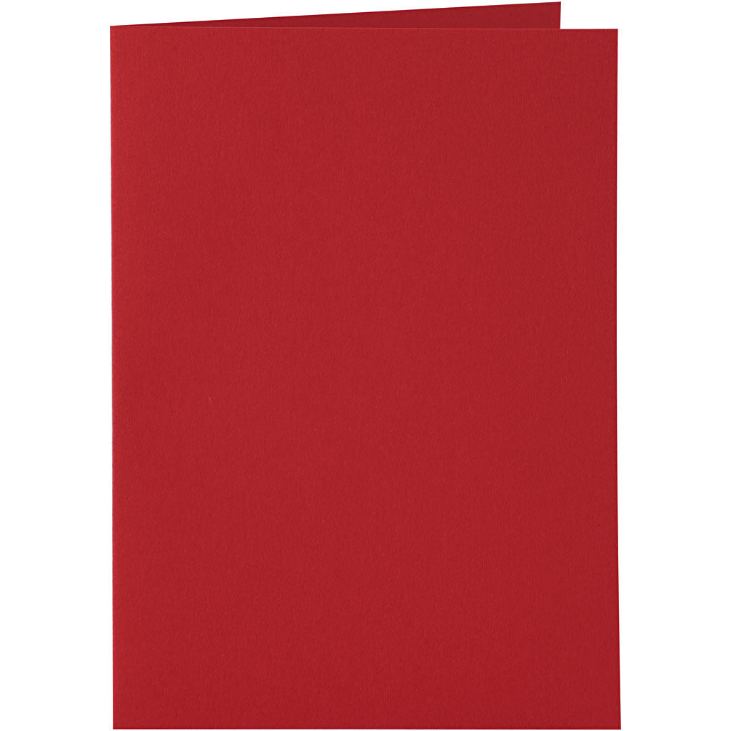Cartes et enveloppes, dimension carte 10,5x15 cm, dimension enveloppes 11,5x16,5 cm, 110+230 gr, rouge, 6 set/ 1 Pq. [HOB-23019]