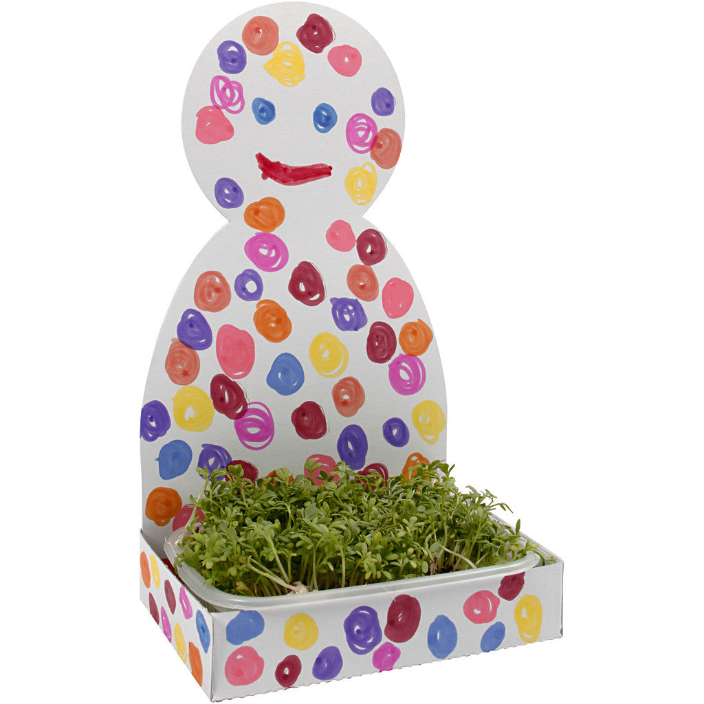 Bac à semer en forme de figurine, corps, H : 20 cm, blanc, 6 set/ 1 Pq. [HOB-233441]